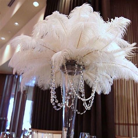 black and silver centerpiece ideas|black and silver feather centerpieces.